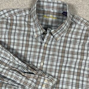 Alan Flusser Shirt‎ XL Colorful Plaid Casual Cotton Button Up Long Sleeve Mens